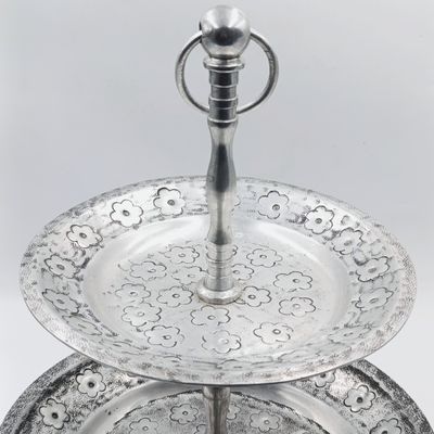 Beautiful 2-tier aluminium cake stand
