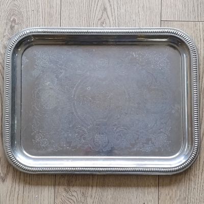 Vintage Silverplated rectangular serving tray