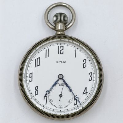 Beautiful Vintage CYMA manual wind pocketwatch - working