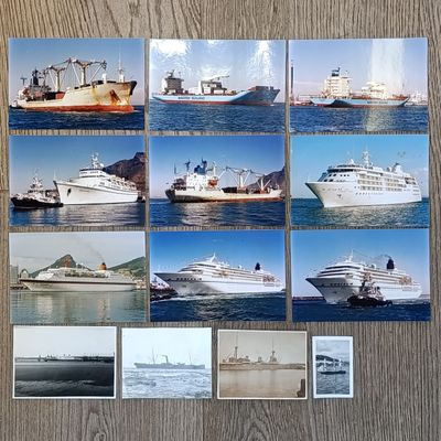 Lot of 13 photos of ships - vintage