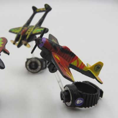 Set of 3 Vintage Matchbox Ring Raiders skull squadron jet planes