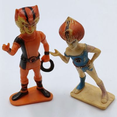 Vintage Thundercats Wilykat and Wilykit figurines