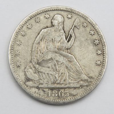 USA 1865 half dollar S Fine