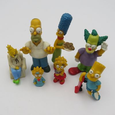 Set of 7 Fox 1997 The Simpsons family figurines