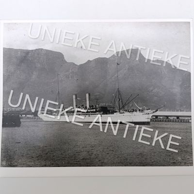 Antique photo reprint of Scot Ship leaving Cape Town - Barney Barnato died near Madeira presumably thrown of this ship crying &quot;murder&quot; as his last words