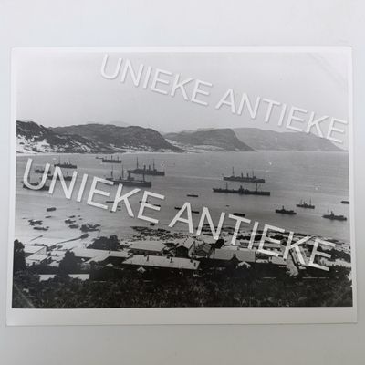 Antique photo reprint of Naval ships in Simonstown