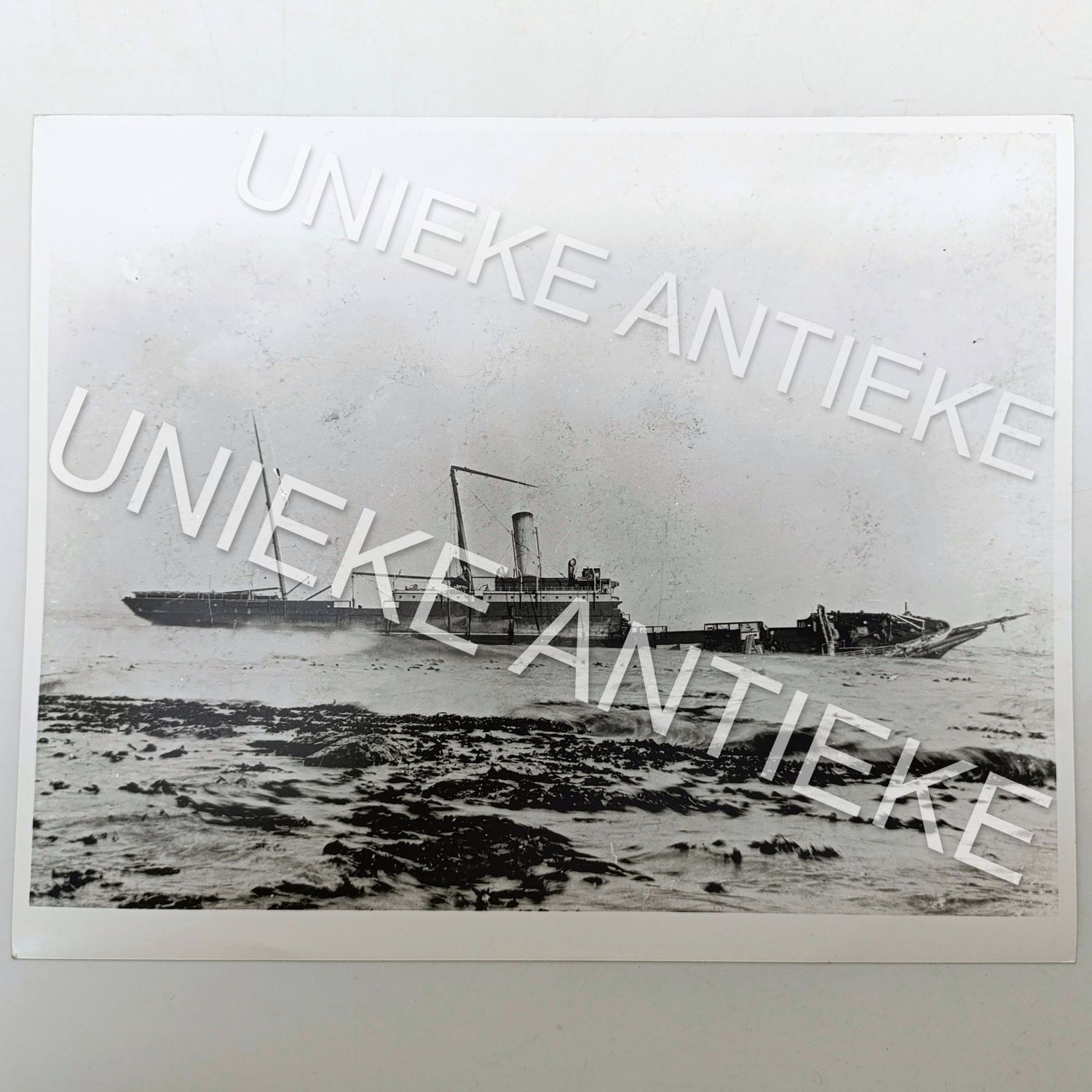 Antique photo reprint of the wreck of SS Thermopylae in Green Point, Cape Town