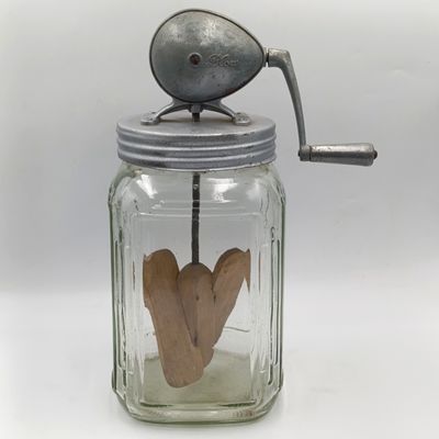 Antique Blow glass butter churn