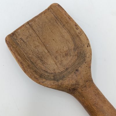 Antique wooden butter scoop