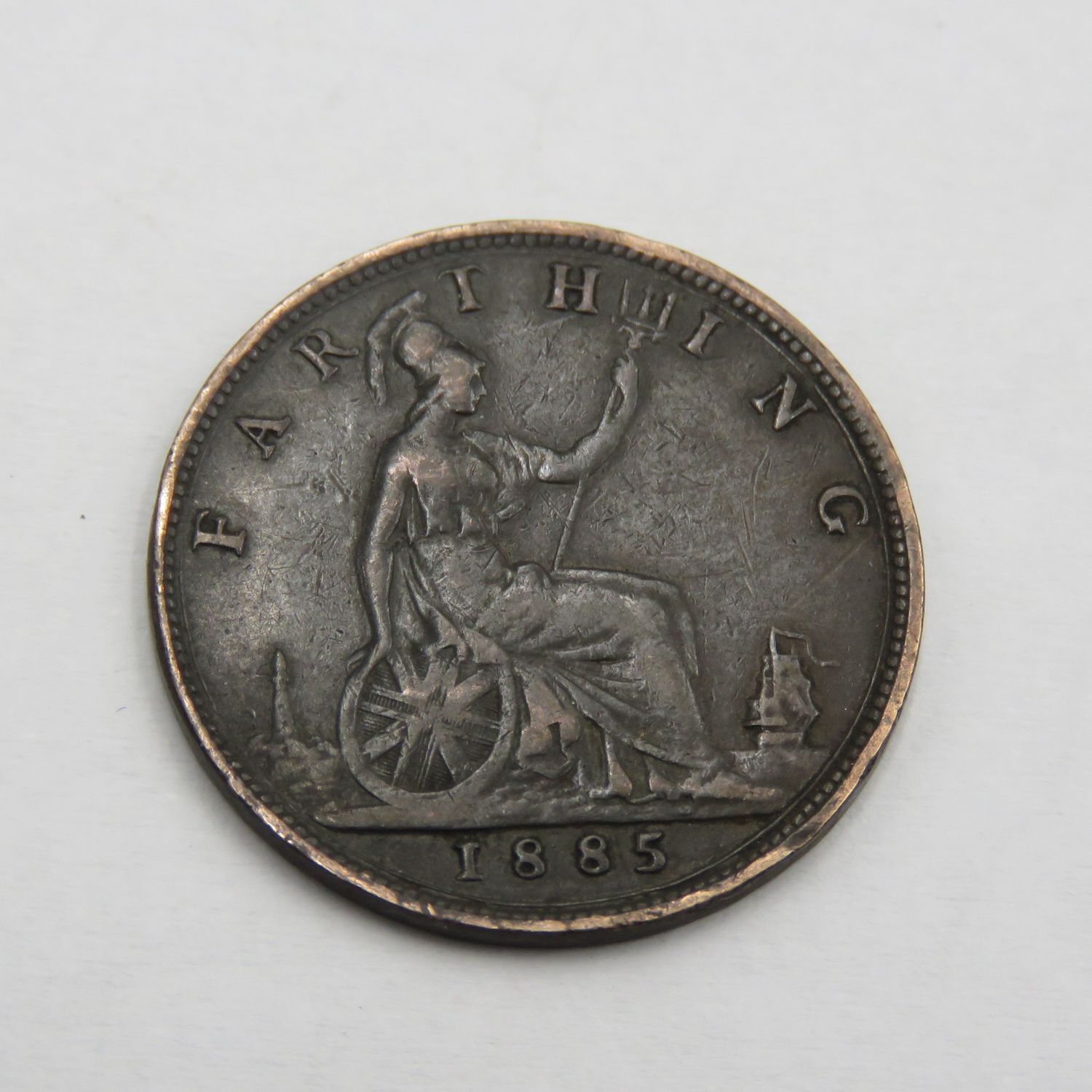 Great Britain 1885 Farthing VF+