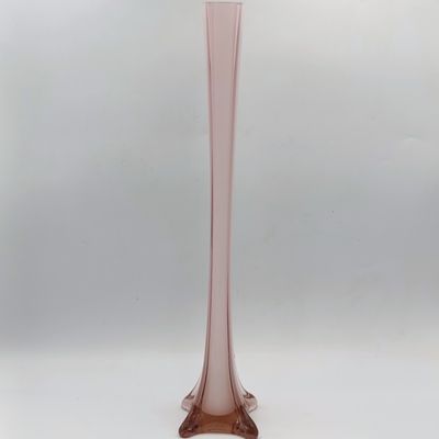 Beautiful glass Stanga Vase - pink and white
