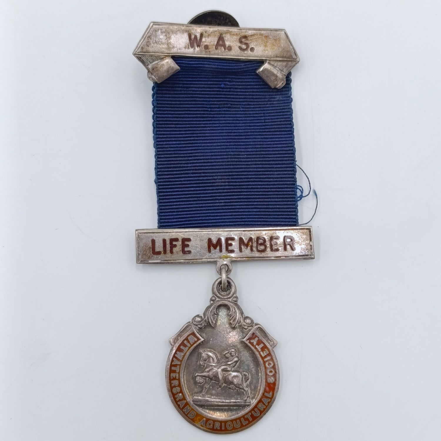 Witwatersrand Agricultural Society Life Member sterling silver medal issued to #437 Mr. C.G Priestman
