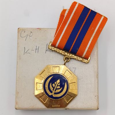 SADF Pro Patria medal #46847 issued to Cpl K.H Knorr - with box - swivel type