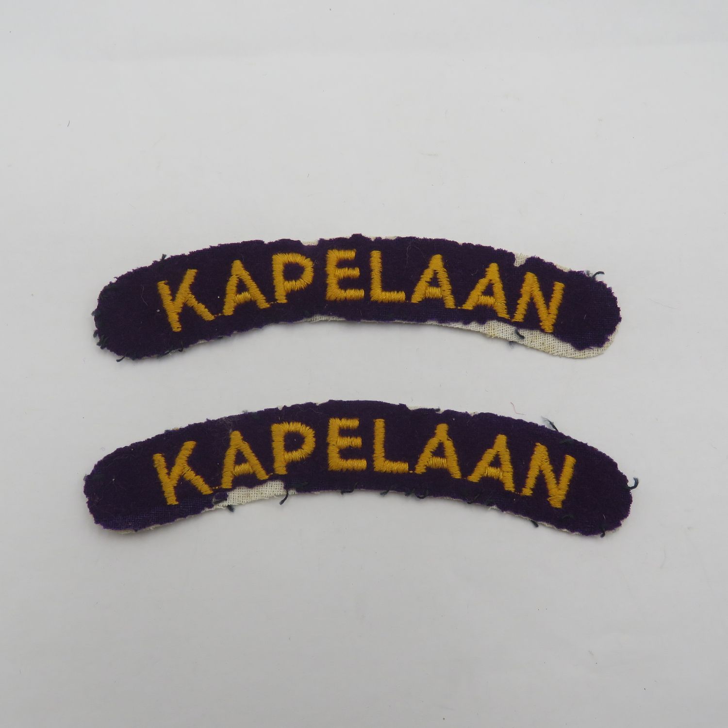 Pair of SADF Chaplain Kapelaan shoulder titles