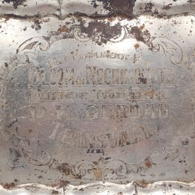 Antique Bloom and Nochimowitz general dealer Transvaal advertising tray