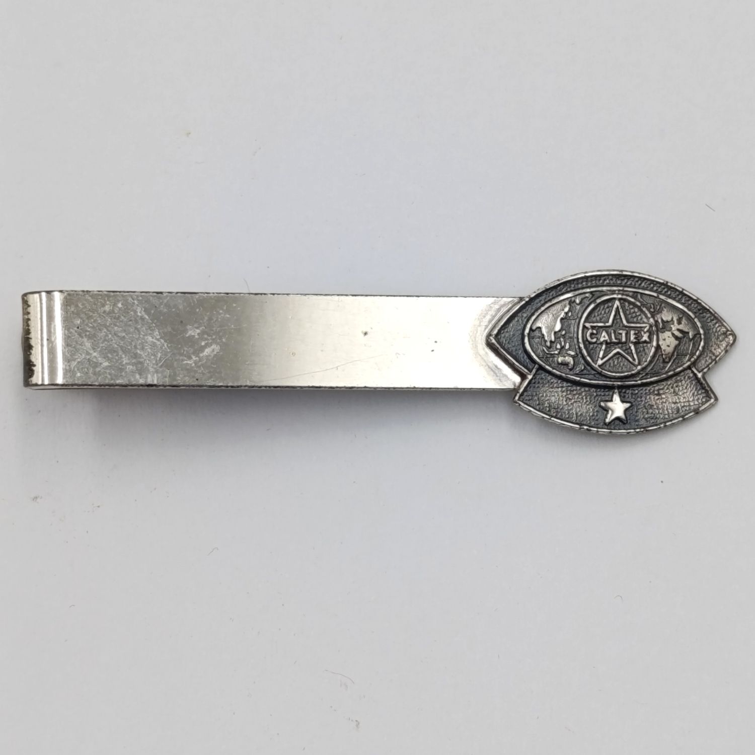 Vintage Caltex tie clip - sterling silver - weighs 8,4 grams