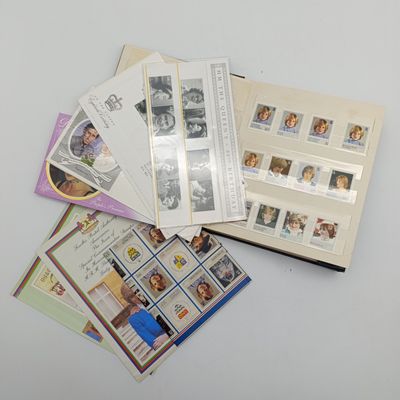British Royalty collection of stamps and covers in album 125 mint stamps and 3 covers