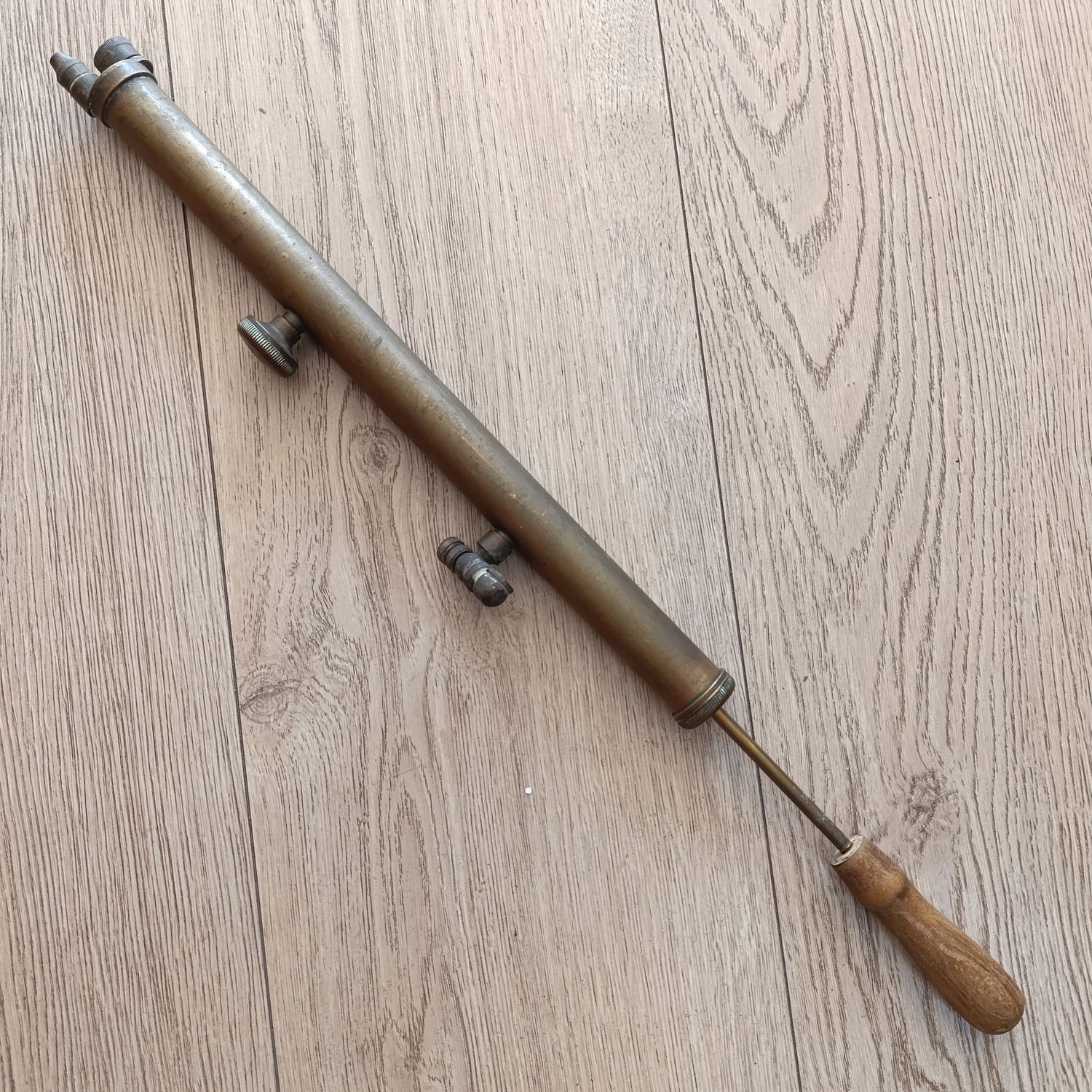 Vintage brass garden hand pump sprayer