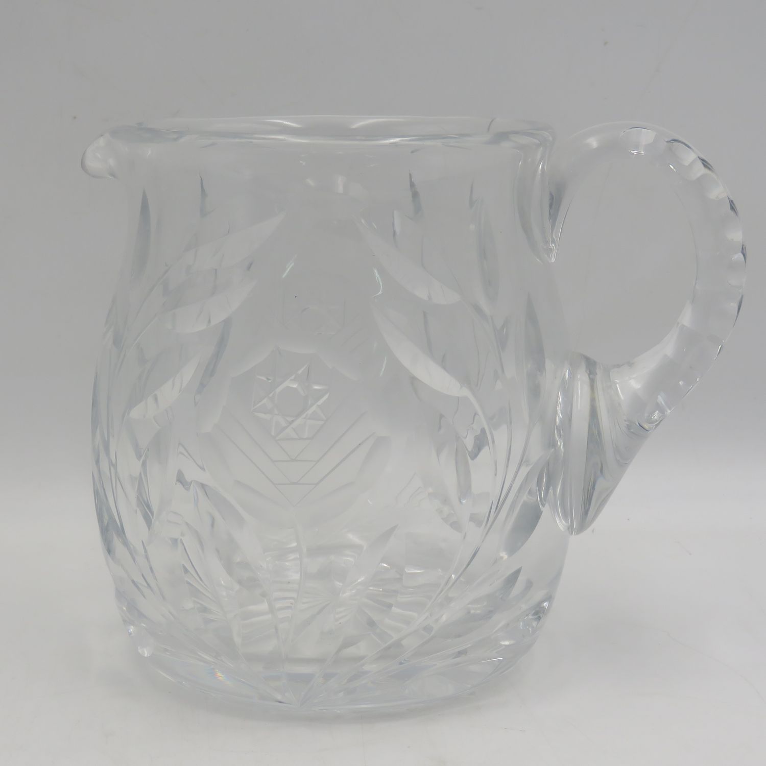 Vintage Czechoslovakian crystal pitcher