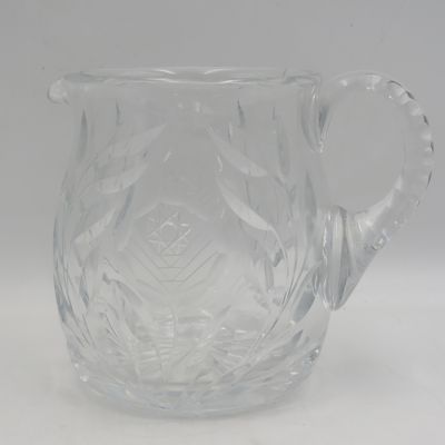 Vintage Czechoslovakian crystal pitcher