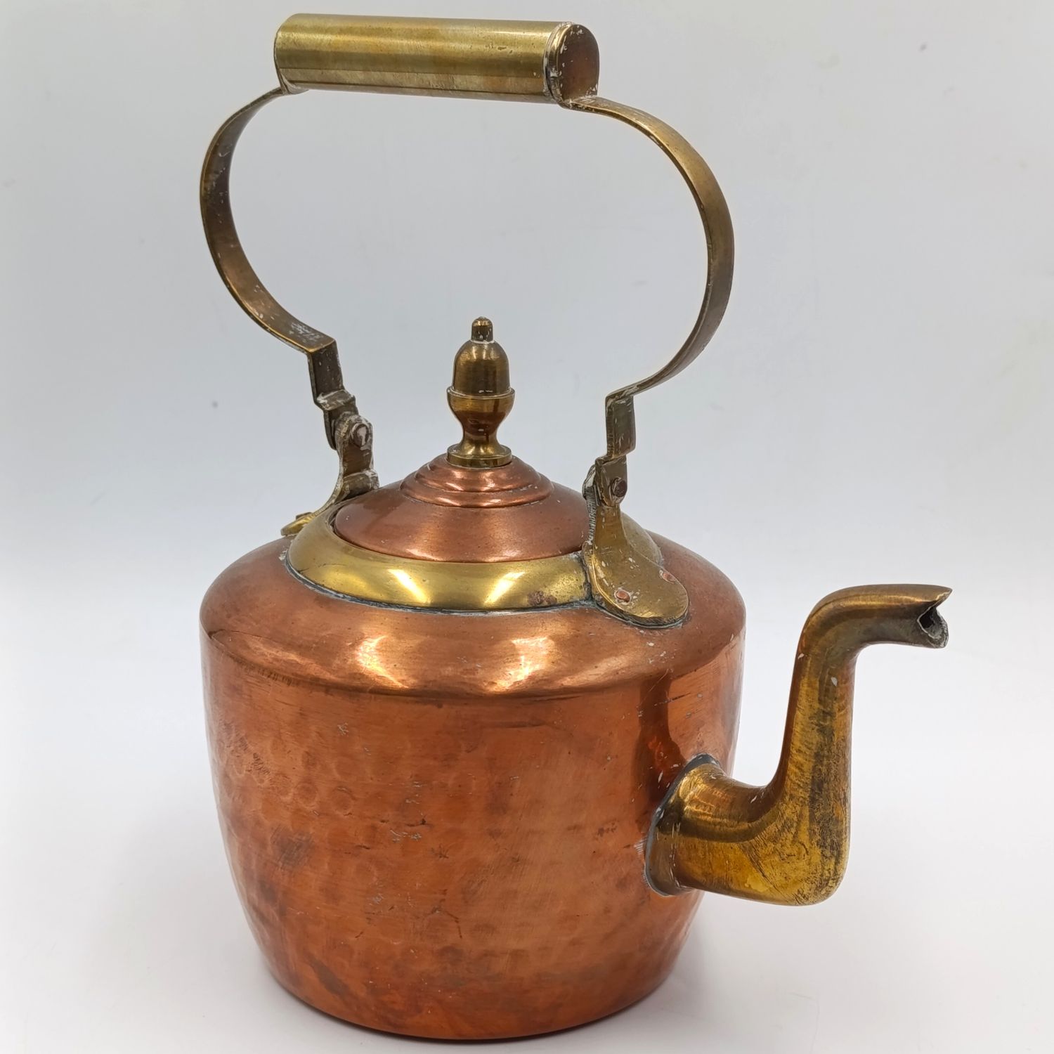 Antique Copper and brass kettle