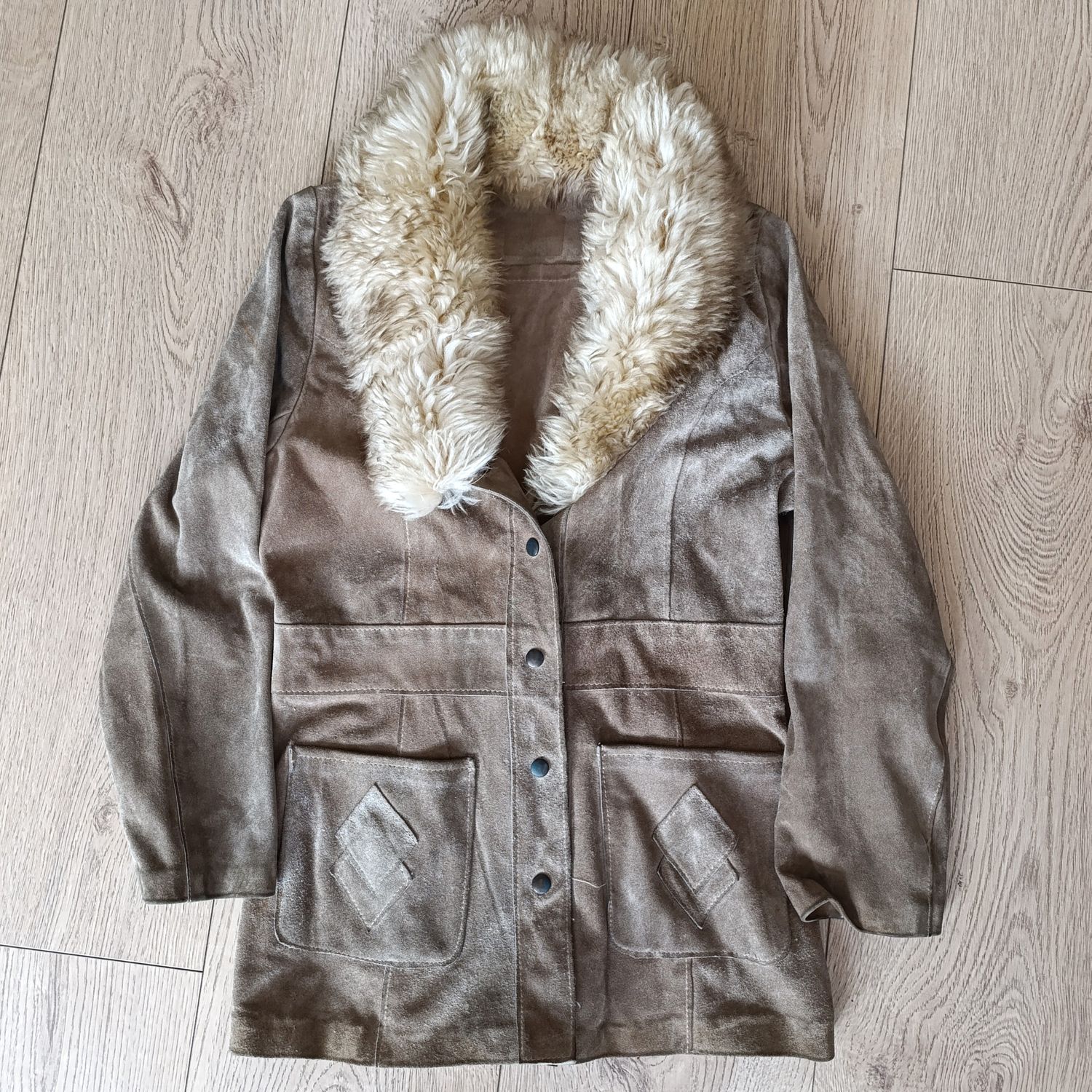 Vintage genuine sheepskin and wool jacket