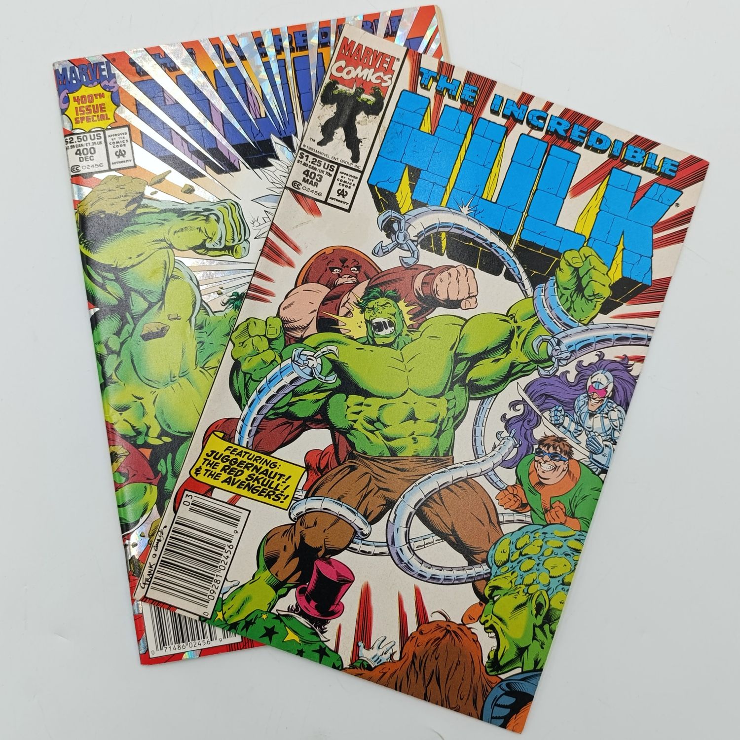 The  Incredible Hulk #400 and #403 comics - 1992/1993 issue