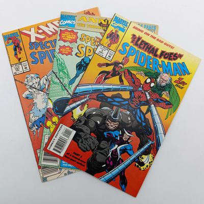 Lot of 3 vintage Spider-man comics - 1991 to 1993 issues