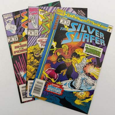 Lot of 3 The Silver Surfer comics - #87, 92, 95 - 1993/1994 issues