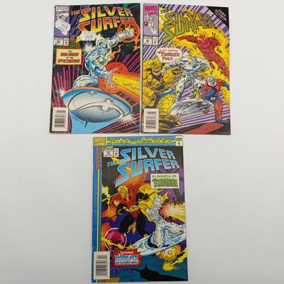 Lot of 3 The Silver Surfer comics - #87, 92, 95 - 1993/1994 issues
