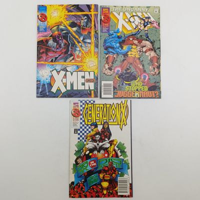Lot of 3 vintage Marvel comics - 1996 South African issue: X-Men 10 X-Men 11 Generation X 5
