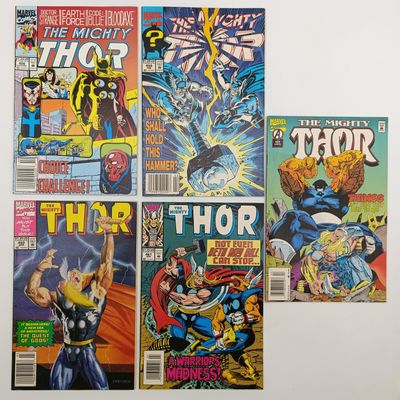 Lot of 5 The Mighty Thor comics - #456, 459, 460, 461, 585 - 1993/1995 issues