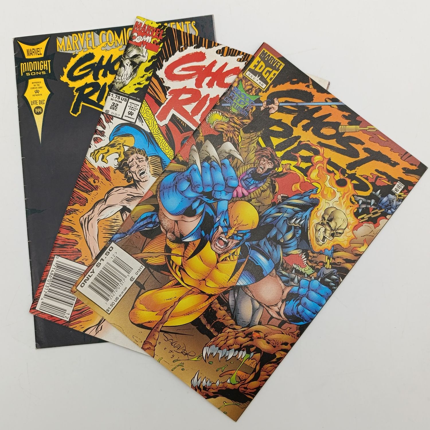 Lot of 3 vintage Ghost Rider comics - #32, 68, 144