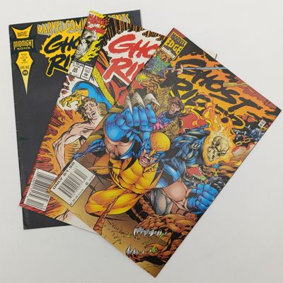 Lot of 3 vintage Ghost Rider comics - #32, 68, 144
