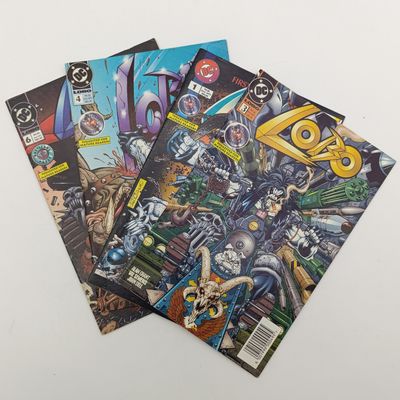 Lot of 4 vintage DC comics 1995 South African issue: Lobo 1,3,4 and 6