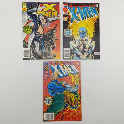 Lot of 3 vintage Marvel comics - 1995 South African issue: X-Men 1,2 and 3