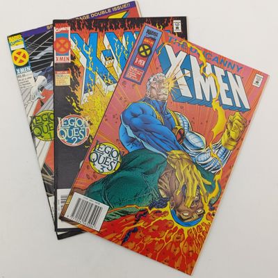 Lot of 3 vintage Marvel comics - 1995 South African issue: X-Men 1,2 and 3