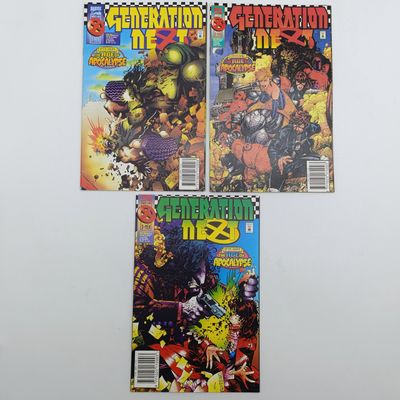 Lot of 3 vintage Marvel comics - 1995 South African issue: Generation Next 1,2 and 3