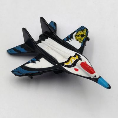 Set of 3 vintage Matchbox Ring Raiders skull squadron jet planes - 2 ring sticks missing