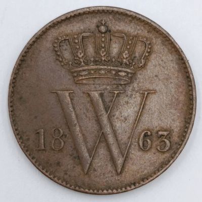 Netherlands 1863 cent AU