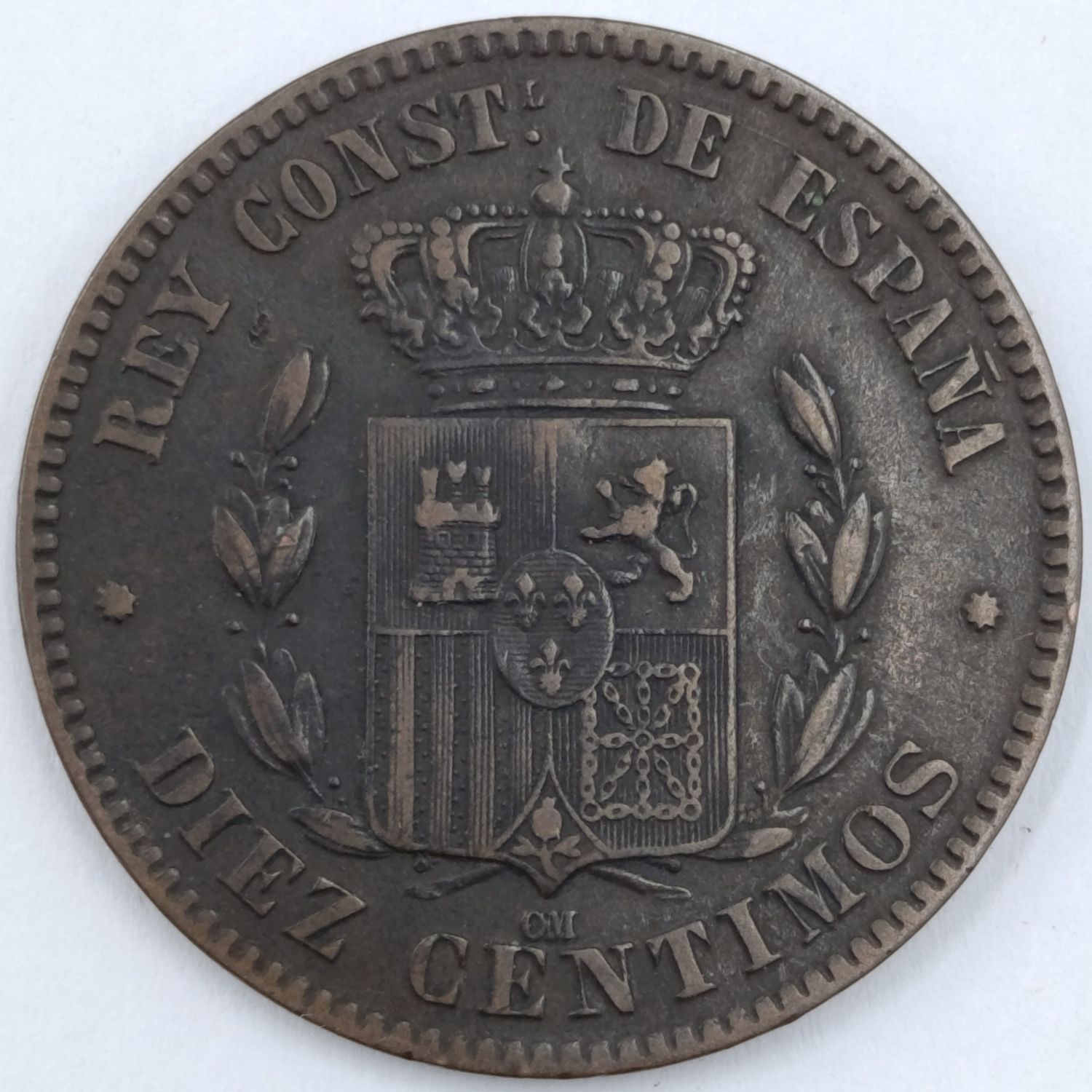 1878 Spain DIEZ Centimos XF