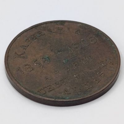 1908 Kaffraria Medallion to commemorate 50 years of german setlers in the area (South Africa) Excellent condition