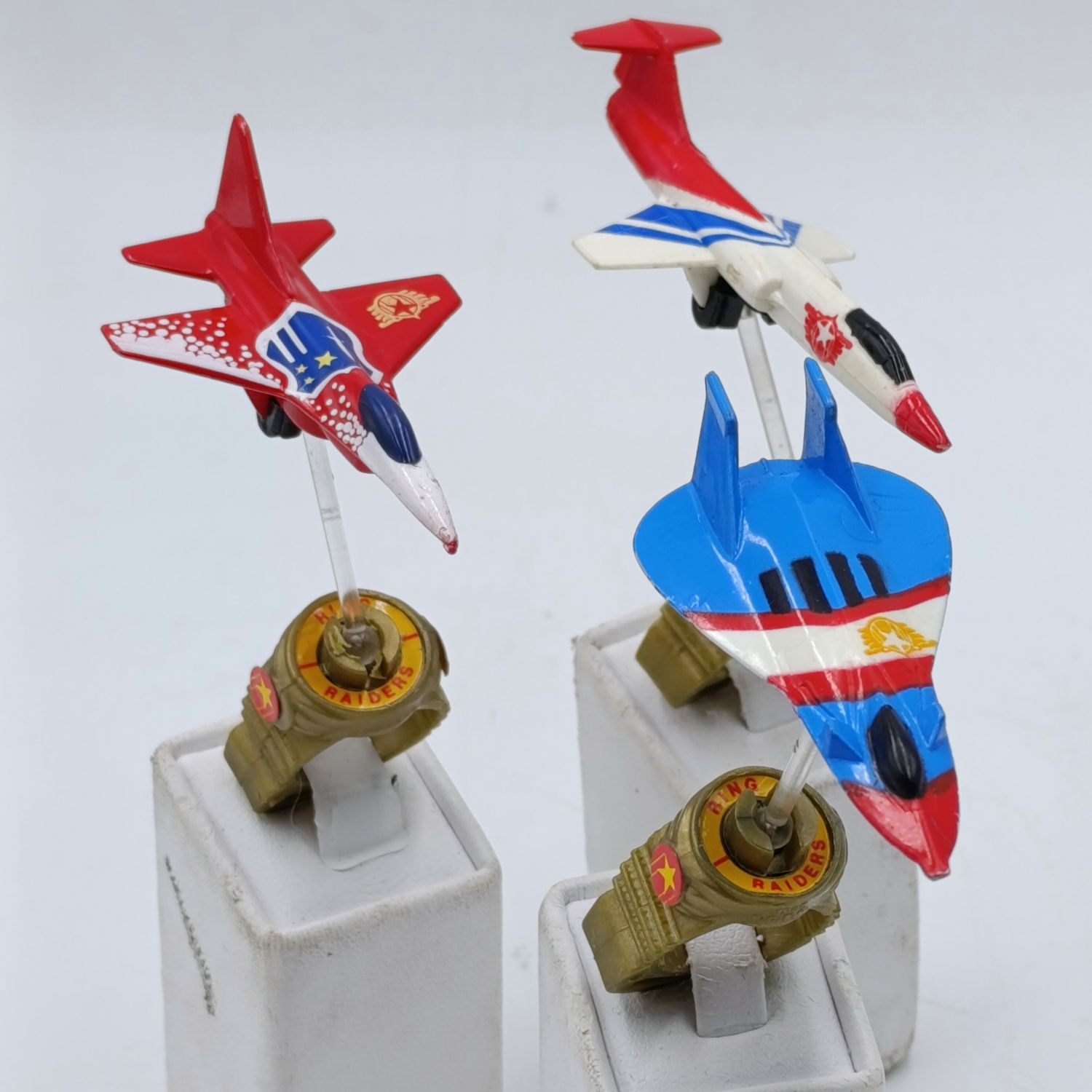 Set of 3 Vintage Matchbox Ring raiders jet planes