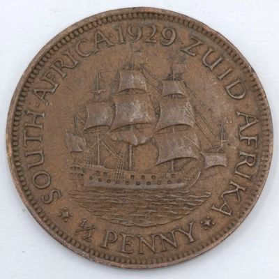 1929 South Africa Half Penny XF