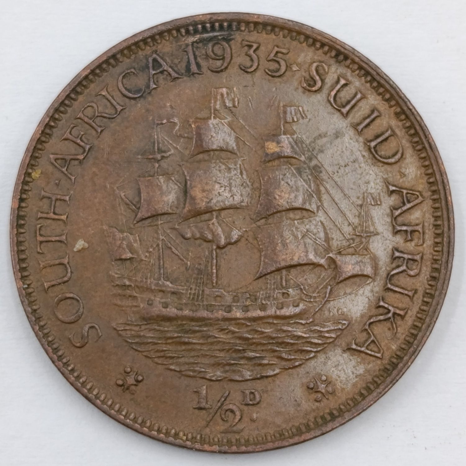1935 South Africa Half Penny XF