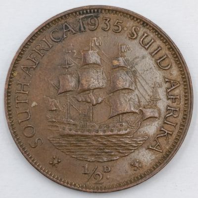 1935 South Africa Half Penny XF