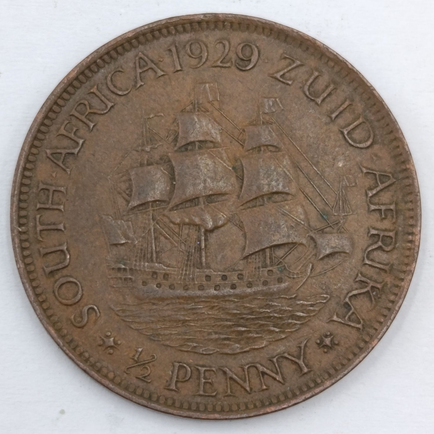 1929 South Africa Half Penny AU