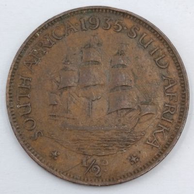 1935 South Africa Half Penny XF+