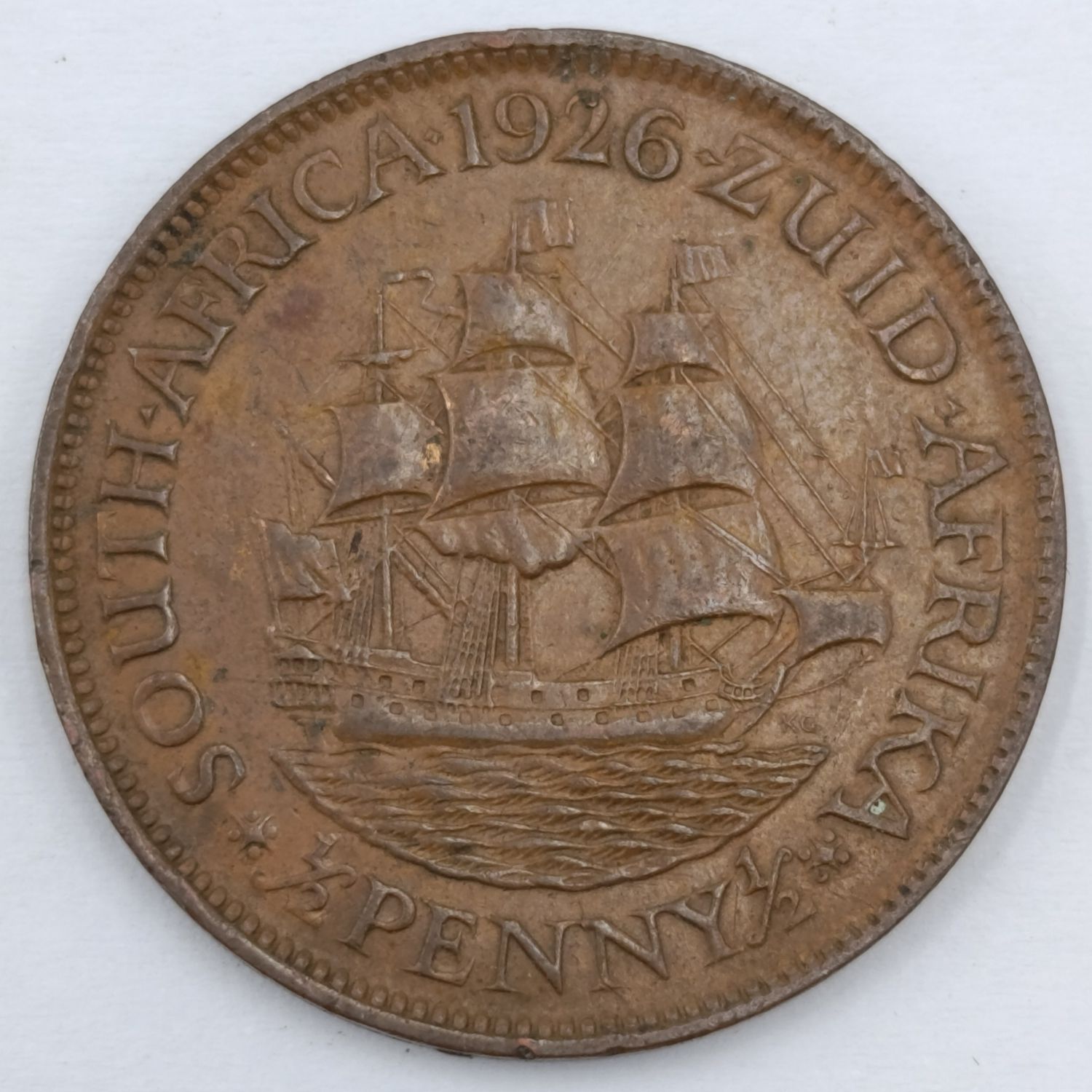 1926 South Africa Half Penny XF