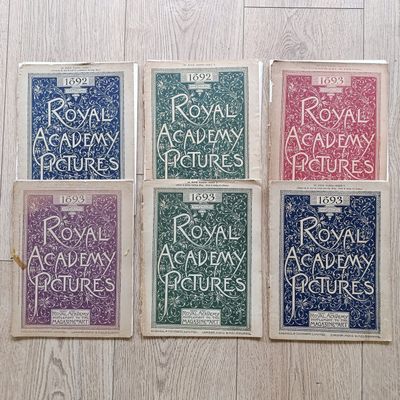 Lot of 6 Antique Royal Academy Pictures magazines 1892/1893 - loose covers